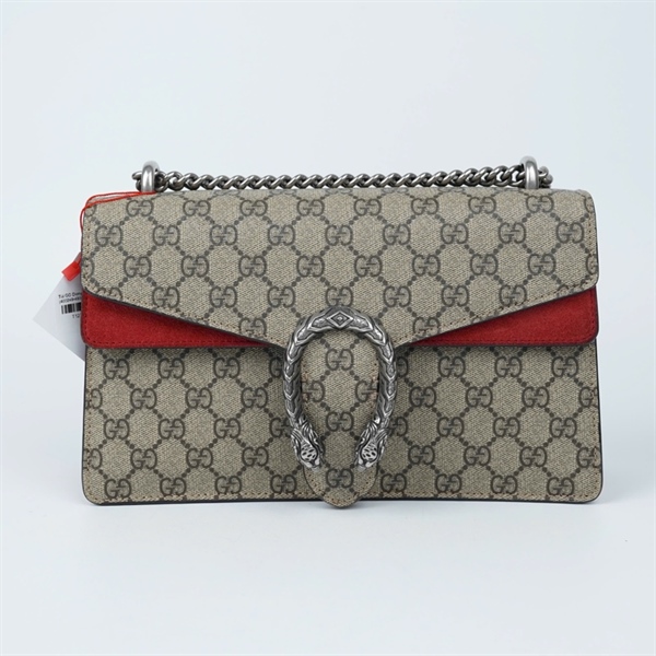 Túi GG Dionysus xám viền đỏ (400249-493075) sz27 (BMC) KG+