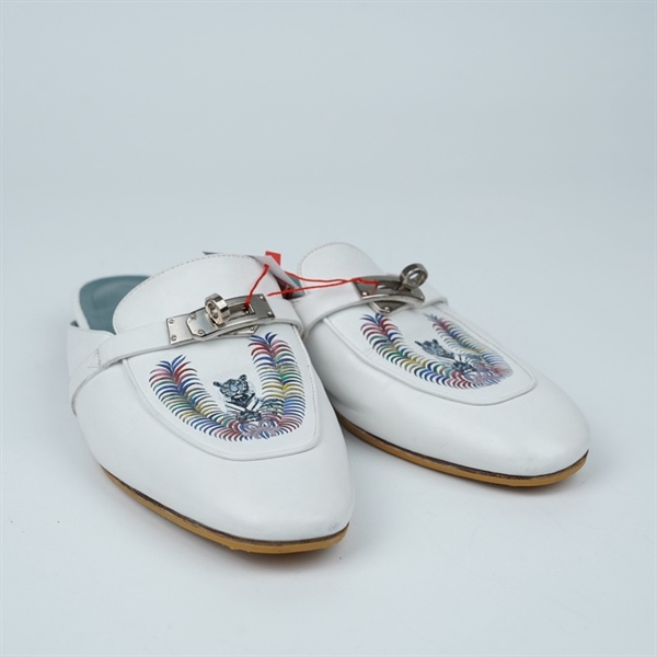 Giày Hermes trắng hình hổ sz38 (BQ) KG+