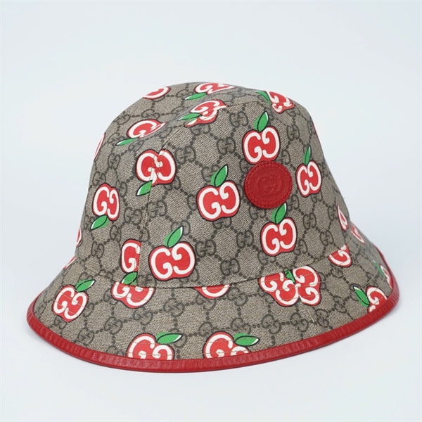 Nón GG xám in hình táo (BQ) KG+