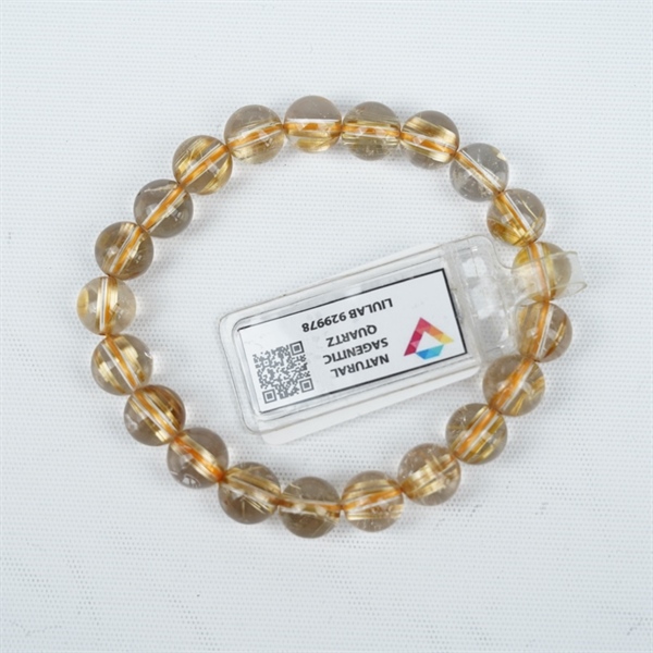 Vòng tay tóc vàng 21hạt 929978 kt 9.45-9.01ly KG+