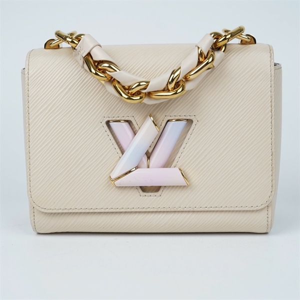 Túi LV Twist trắng khóa hồng xanh 2 strap sz18 (BMC) KG+