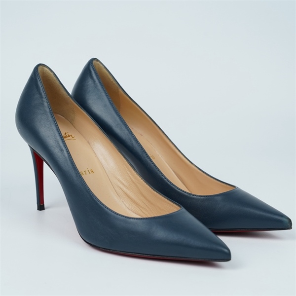 Giày Louboutin xanh đậm cao 8.5p sz37 (BQ) KG+