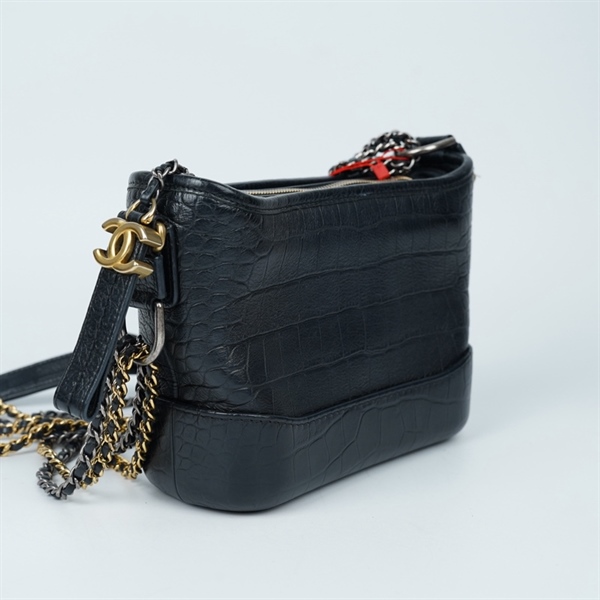 Túi Chanel Gab Croc đen 28227688 size Small 20x15x8cm. KG+