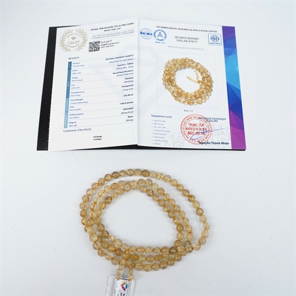Chuỗi tóc vàng 114hạt 479377 kt 7.98-4.26ly KG+