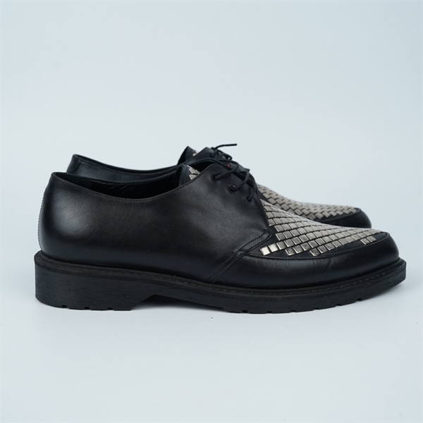 Giày Celine đen ô vuông bạc sz41.5 (BQ) KG+