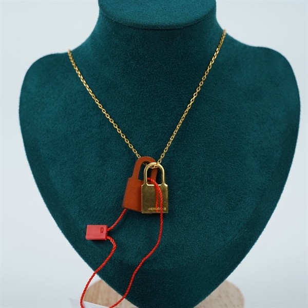Dây chuyền Hermes vàng mặt ổ khóa (BQ) KG+