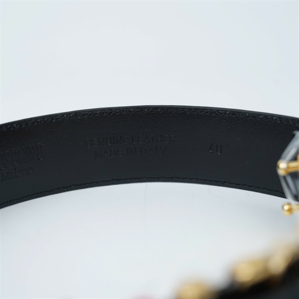 Thắt lưng Moschino đen sz3.3x90 (BQ) KG+