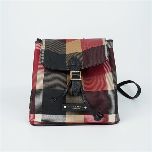 Balo Blue Label kẻ đỏ đen sz25x14x23cm KG+