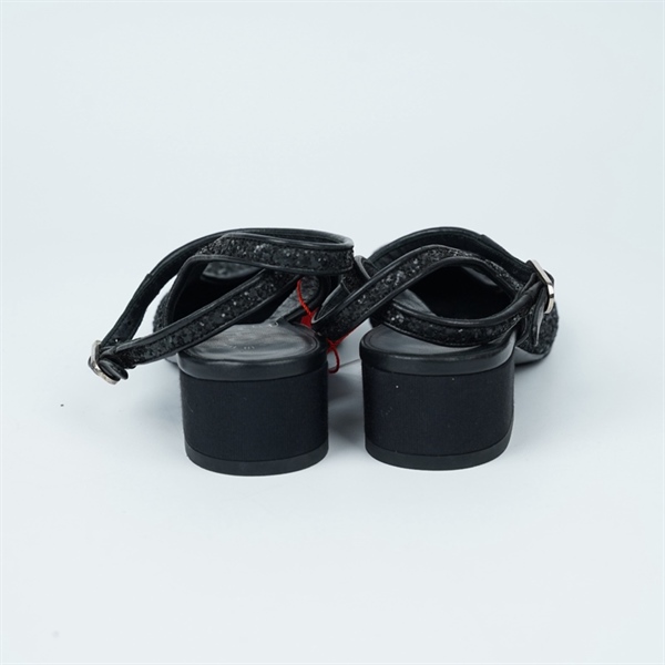 Giày Chanel đen cao 4p sz35 (BQ) KG+