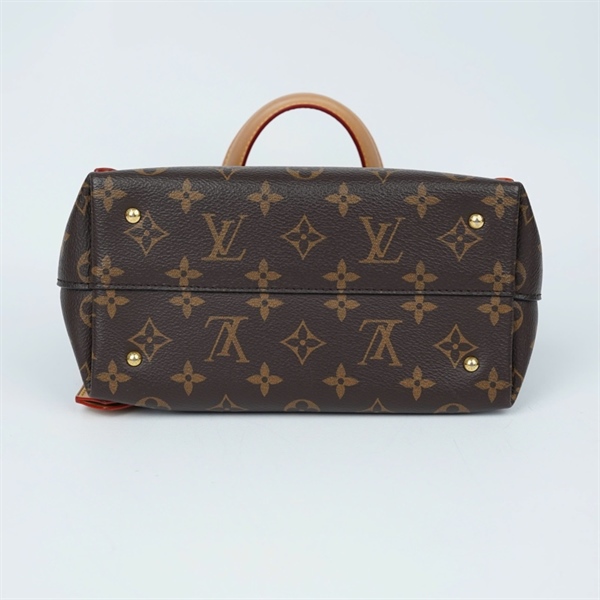 Balo LV hoa nâu 2 strap (DR4139) sz22x12x24 (BMC) KG+