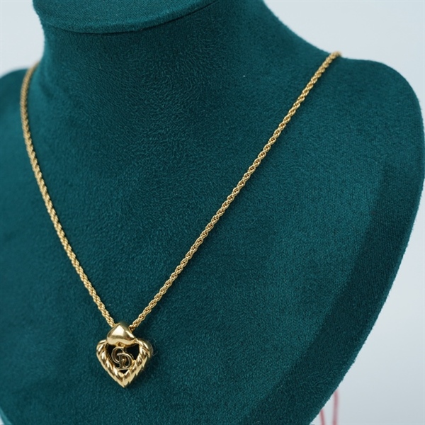 Dây chuyền Dior vàng mặt trái tim (BQ) KG+