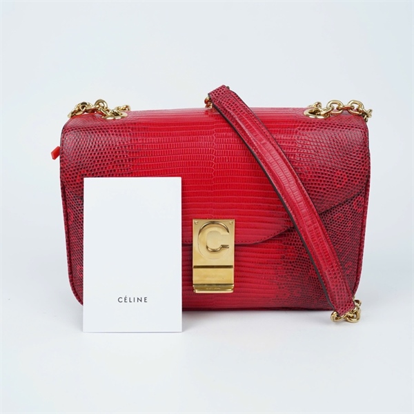 Túi Celine đỏ da thằn lằn sz21 (BMC) KG+