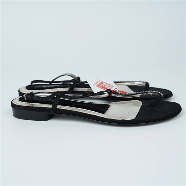 Giày D&G đen phối bạc sz36.5 (BQ) KG+