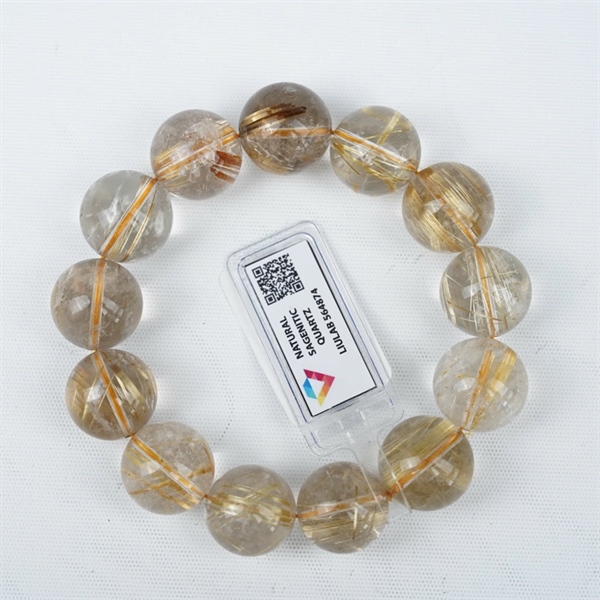 Vòng tay tóc vàng 13hạt 564874 kt 17.88-16.95ly KG+