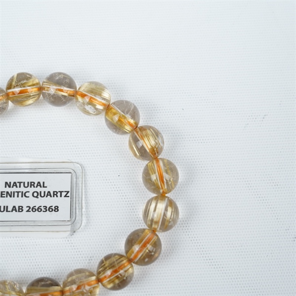 Vòng tay tóc vàng 20hạt 266368 kt10.03-9.50ly KG+