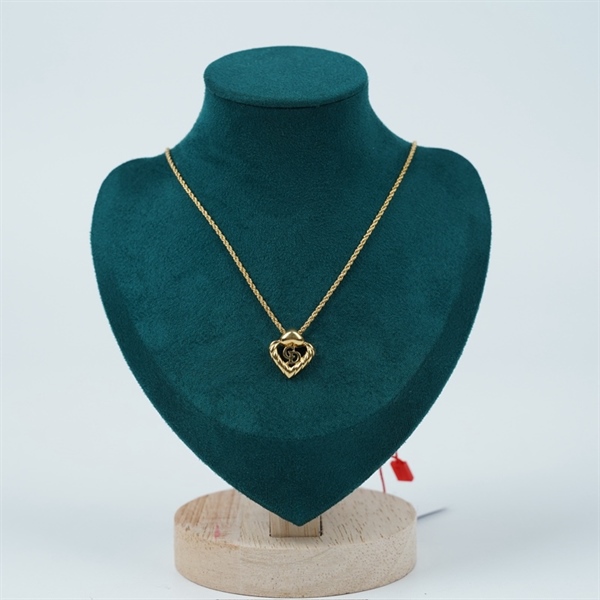 Dây chuyền Dior vàng mặt trái tim (BQ) KG+