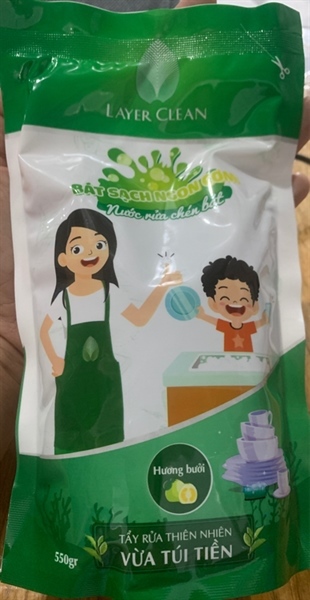 Nước rửa bát Layer clean Hương Bưởi 550GR