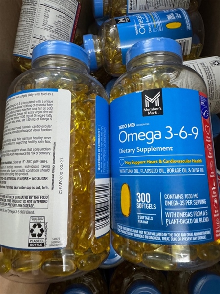 Viên uống Member’s Mark Omega 369 1600mg Dietary Supplement 300 viên (Date 7/27)