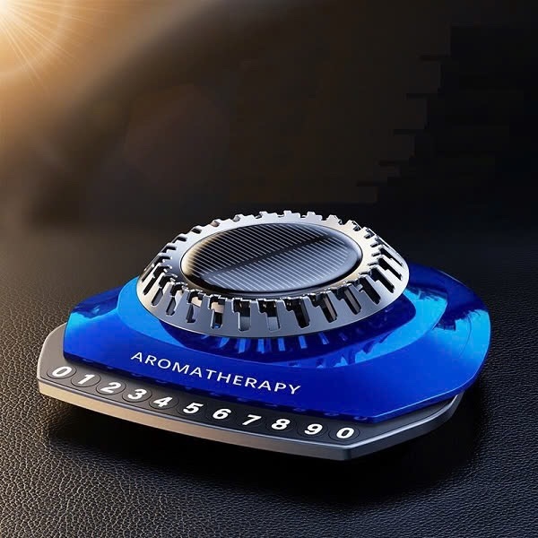 Nước hoa kèm bảng số điện thoại màu xanh