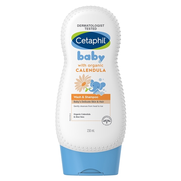Sữa tắm gội hoa cúc Cetaphil baby with organic Calendula 230ml - Đức