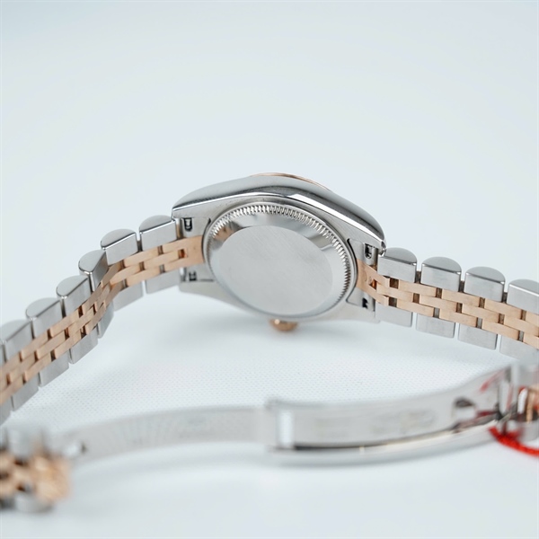 Đồng hồ Rolex mặt viền vàng hồng niềng phay độ (M850115) sz28.6 (HC) KG+