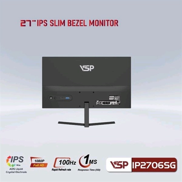 Màn hình vsp IP2706S Đen 27 inch/ full hd/ ips/ 100hz/ 1ms/ phẳng