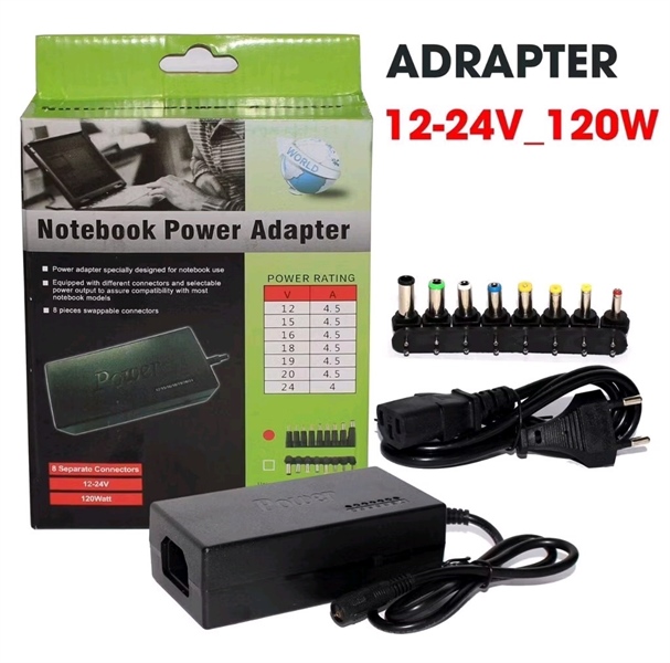 Adapter đa năng 120w 12v - 24V Laptop / LCD