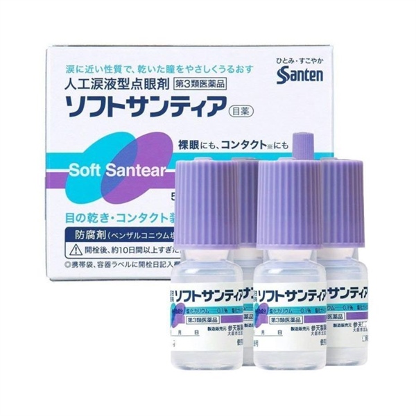 Nước nhỏ mắt Soft Santear nhân tạo set 4 lọ x 5ml