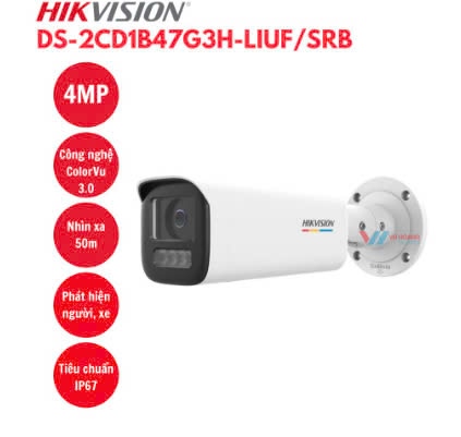 Mắt CAM IP Hik DS-2CD1B47G3H-LIUF/SRB ( 4MP, có míc, có màu, HN 50m)