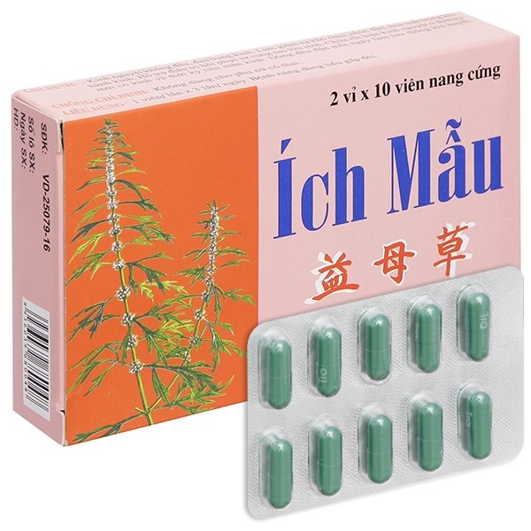 Thuốc Ích Mẫu Traphaco điều trị đau bụng kinh, kinh nguyệt không đều (2 vỉ x 10 viên)