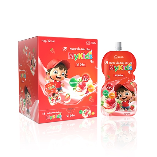 Nước yến trái cây Mykids các vị (Hộp 12 gói) - Ích Nhân
