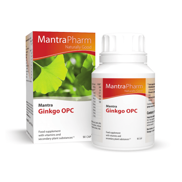 Mantra Ginkgo OPC (Lọ 30 viên) - Hỗ trợ tuần hoàn máu não, cải thiện trí nhớ