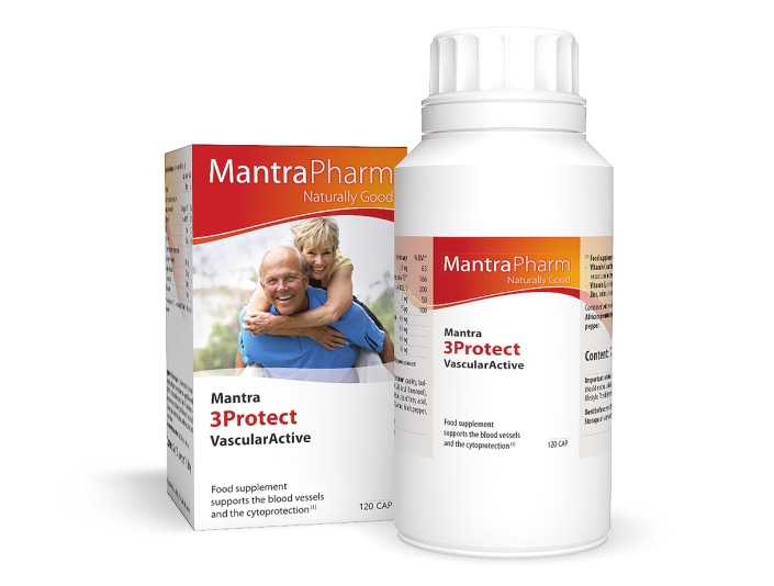 Mantra 3Protect Vascular Active (Lọ 60 viên) - Chống Đột Quỵ Tai Biến
