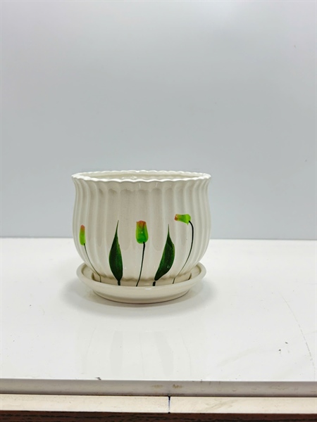 CHẬU CÓ ĐĨA TX4410003 LÁ