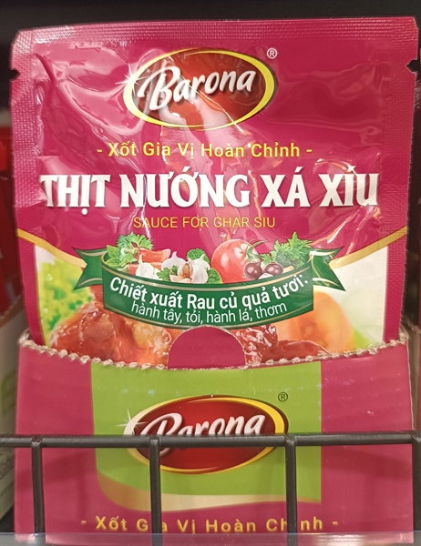 Xốt gia vị hoàn chỉnh Barona - thịt nướng xá xíu 80gr/80