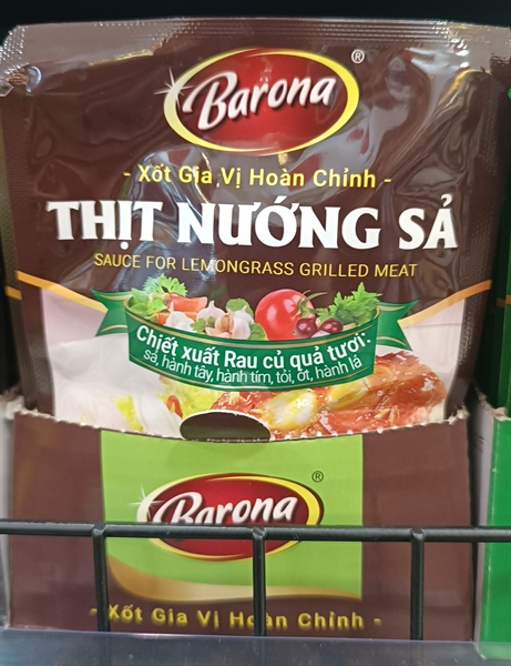 Xốt gia vị hoàn chỉnh Barona- thịt nướng sả 80gr/80