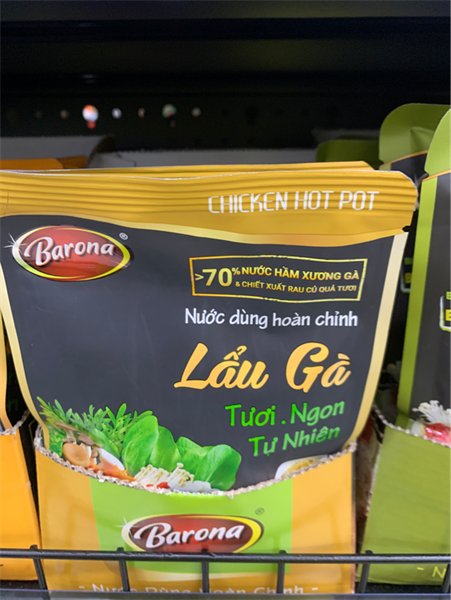 Nước dùng hoàn chỉnh Barona - Lẩu gà 140gr