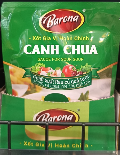 Xốt gia vị hoàn chỉnh Barona - canh chua 80gr/80