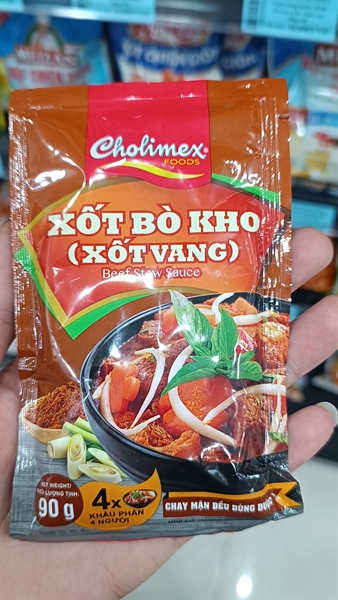 Xốt bò kho gói 90gr x 120goi