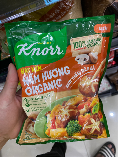 Hạt nêm Knorr nấm hương organic 380gr/16