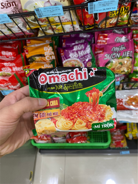 Mì dinh dưỡng khoai tây Omachi mì trộn xốt Spaghetti 30gói x 90gr