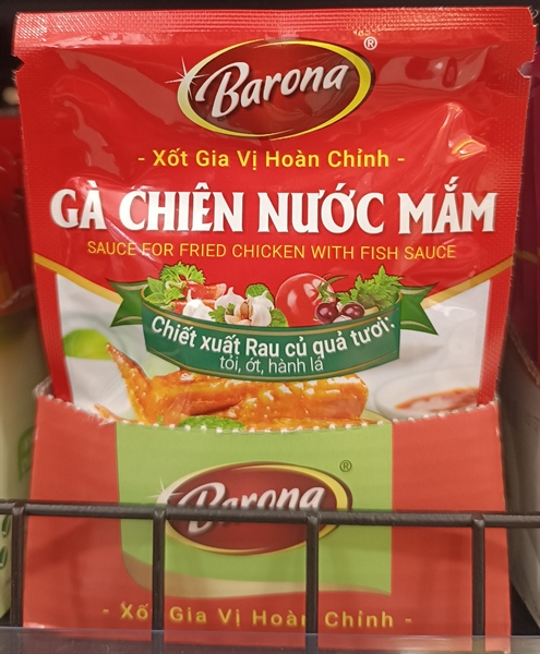 Xốt gia vị hoàn chỉnh Barona gà chiên nước mắm 80gr/80
