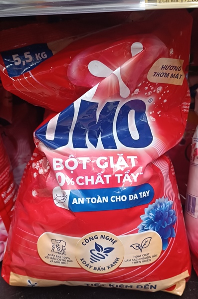 Omo BG đỏ hương thơm mát_giặt tay 5.3kg/5.5kg /3 gói