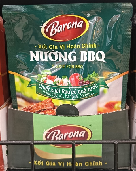 Xốt gia vị hoàn chỉnh Barona - nướng BBQ 80gr/80