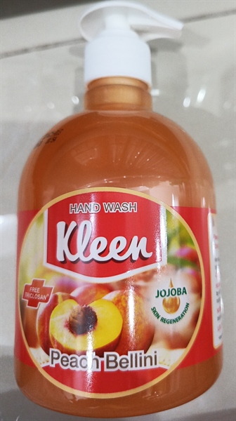 Sữa rửa tay Kleen hương đào 500ml