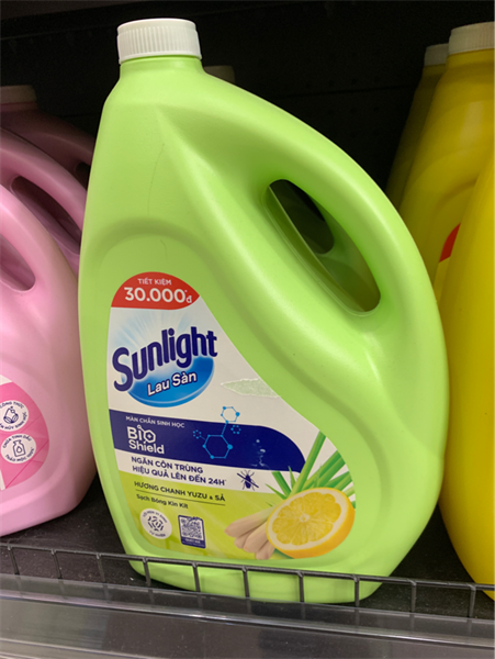 105SUNLIGHT NLS BIOSHIELD Hương Chanh Yuzu & Sả 3.6kg/3 chai