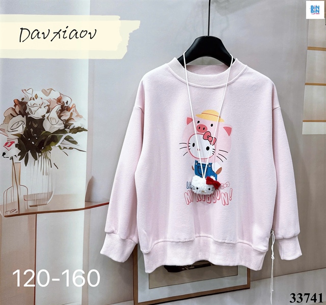 33741-Áo SWT Hellokitty heo con hồng