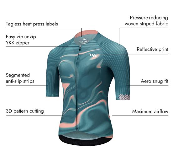 Áo đấu đạp xe Fluidity CG Blue chính hãng Valore Monton , siêu nhẹ , nhập khẩu Itali toàn bộ