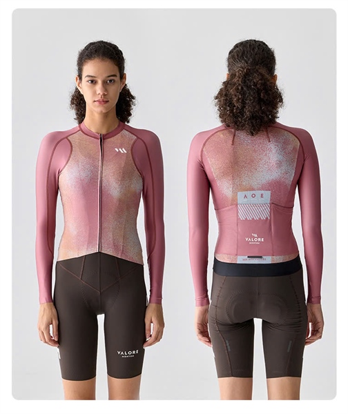 Áo đấu đạp xe dài tay Sunae Light Pink nữ chính hãng Valore Monton siêu nhẹ nhập khẩu Itali toàn bộ