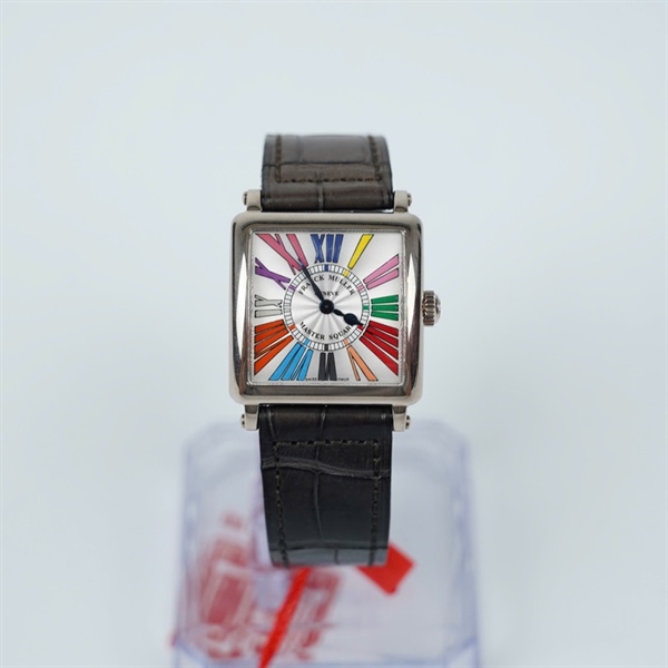Đồng Franck Muller dây đen vàng trắng kim màu (No108) sz28.6 (HC) KG+